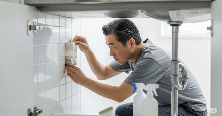 キッチンシンク下ゴキブリ対策